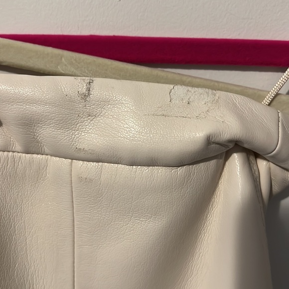 Wilfred Vegan Leather Cream Patio Skirt - Picture 3 of 3